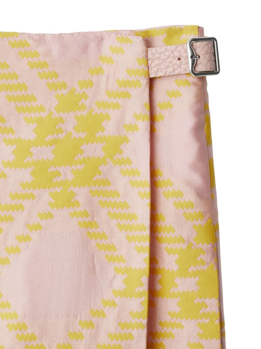 Burberry Check Jacquard Silk Cotton Kilt