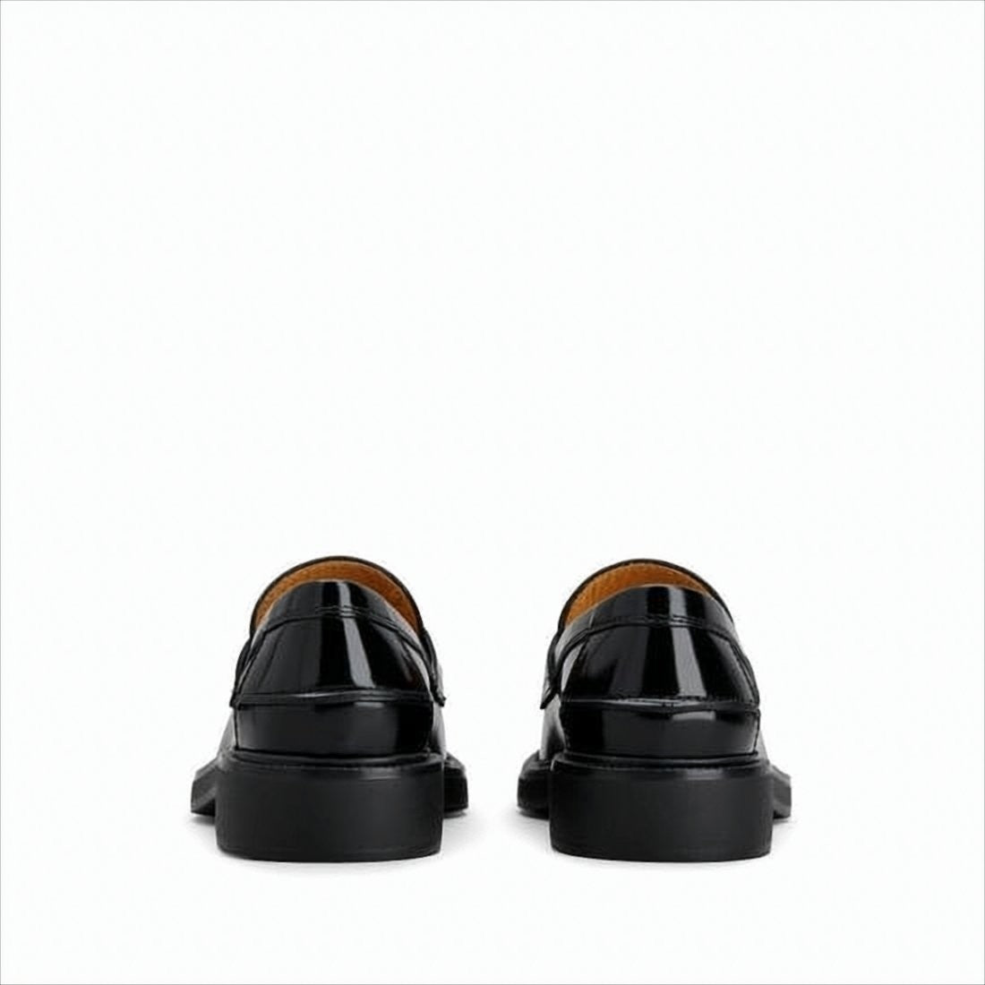 Tod's Polished Calf Leather Loafers With Metallic Logo Detail