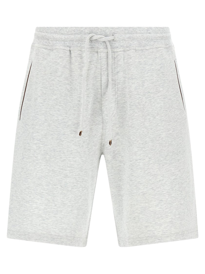 Brunello Cucinelli Relaxed-Fit Grey Jersey Bermuda Shorts