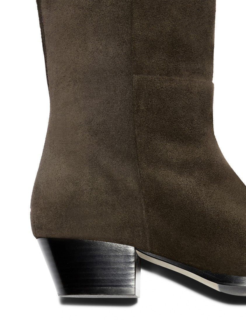Aeydē Mid-Calf Cow Suede Leather Boots