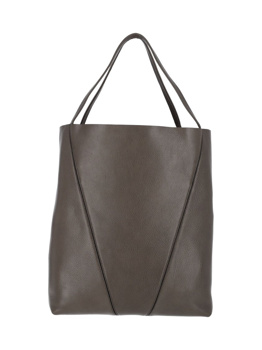 Chloé Grey Spin Textured Leather Tote