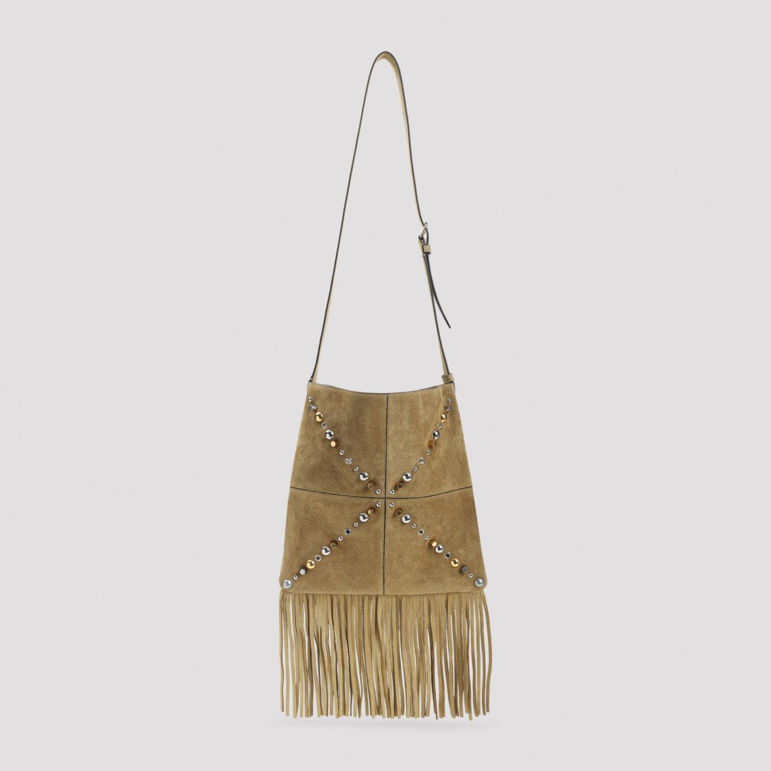Valentino Garavani Medium Beige Leather Shoulder Bag