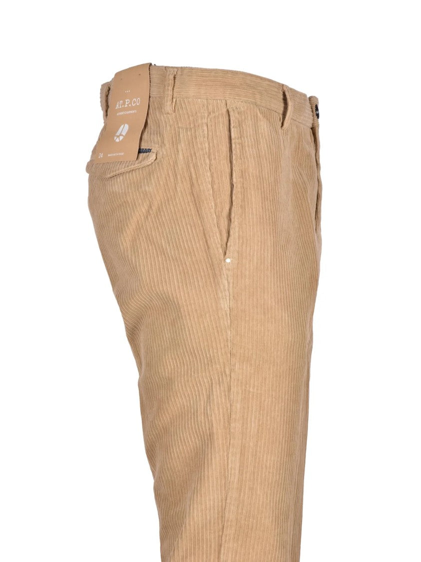 At.P.Co Beige Corduroy Cotton Chino Pants