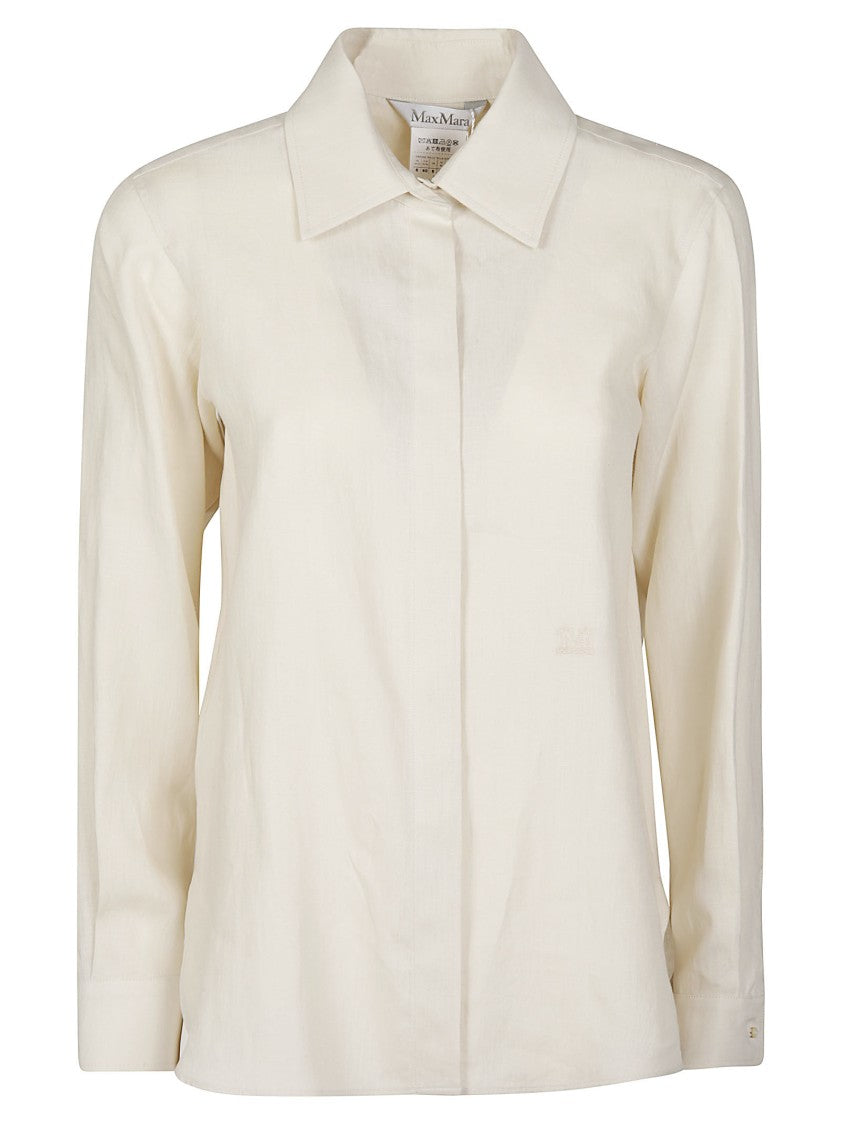 Max Mara Mxmfasco Long Sleeve Linen Shirt