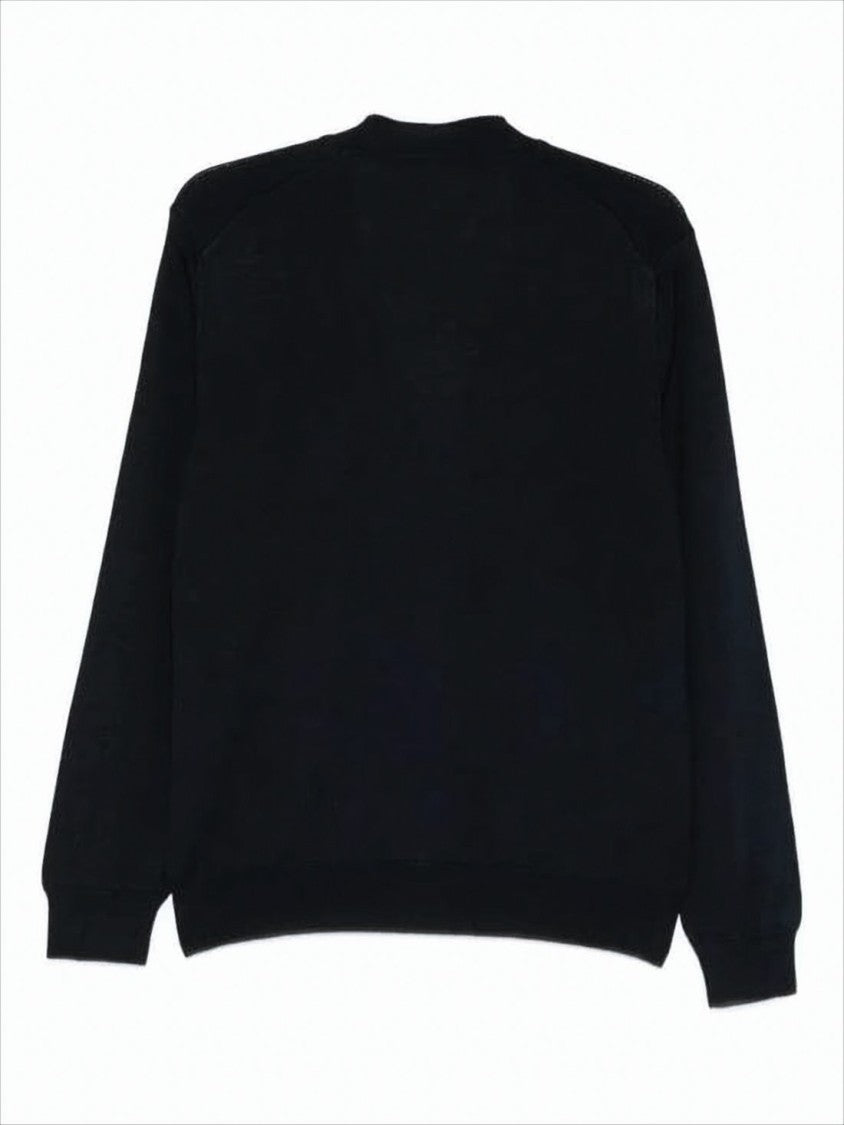 Maison Kitsuné Regular Fit V-Neck Wool Cardigan