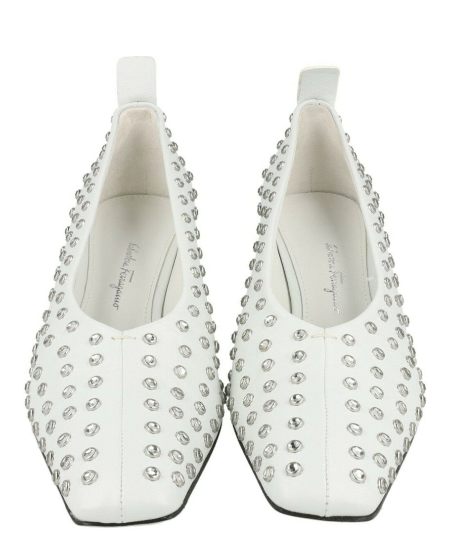 Ferragamo Sadr Crystal-Embellished Pumps