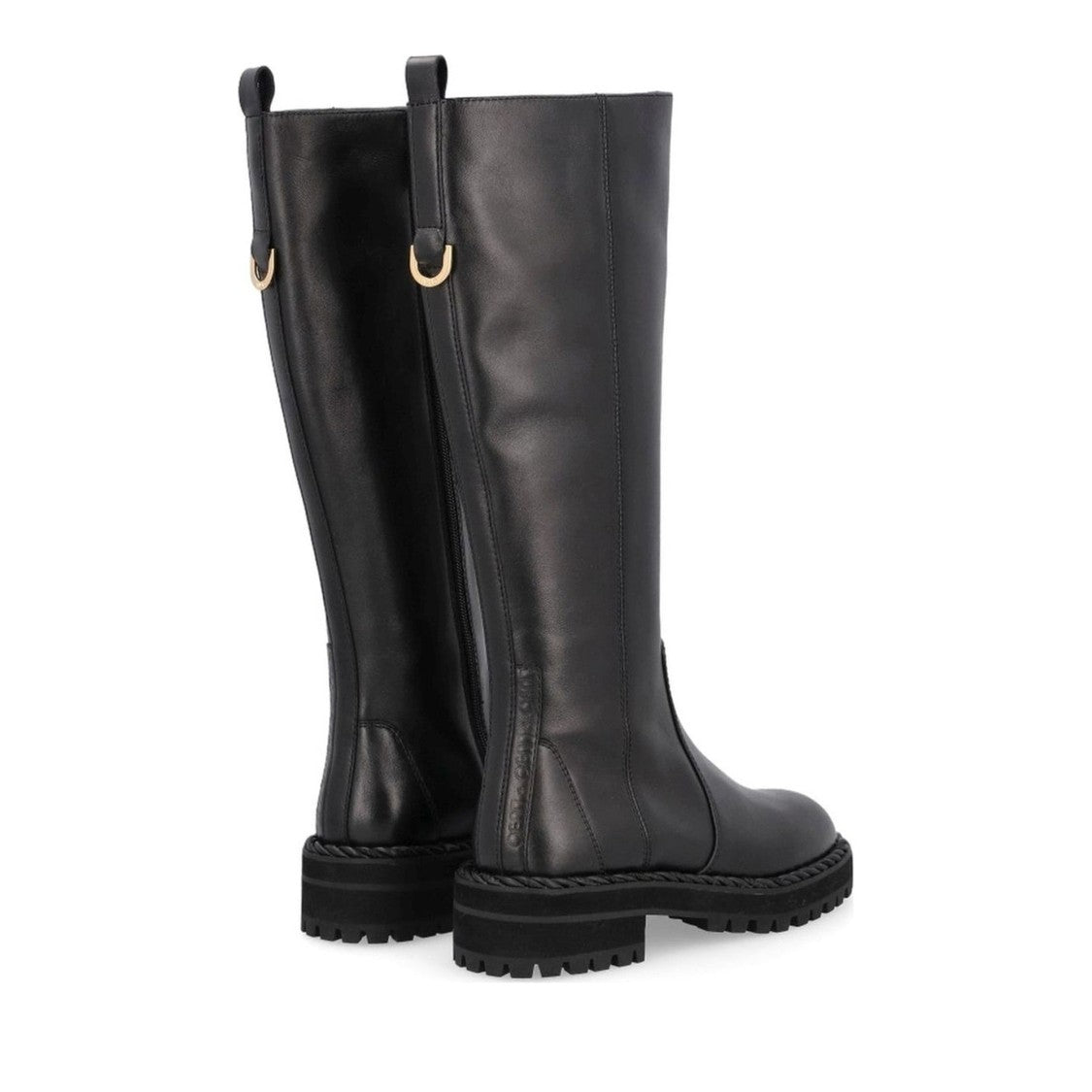 Liu Jo Black Pink 213 Leather Chunky Sole Boots