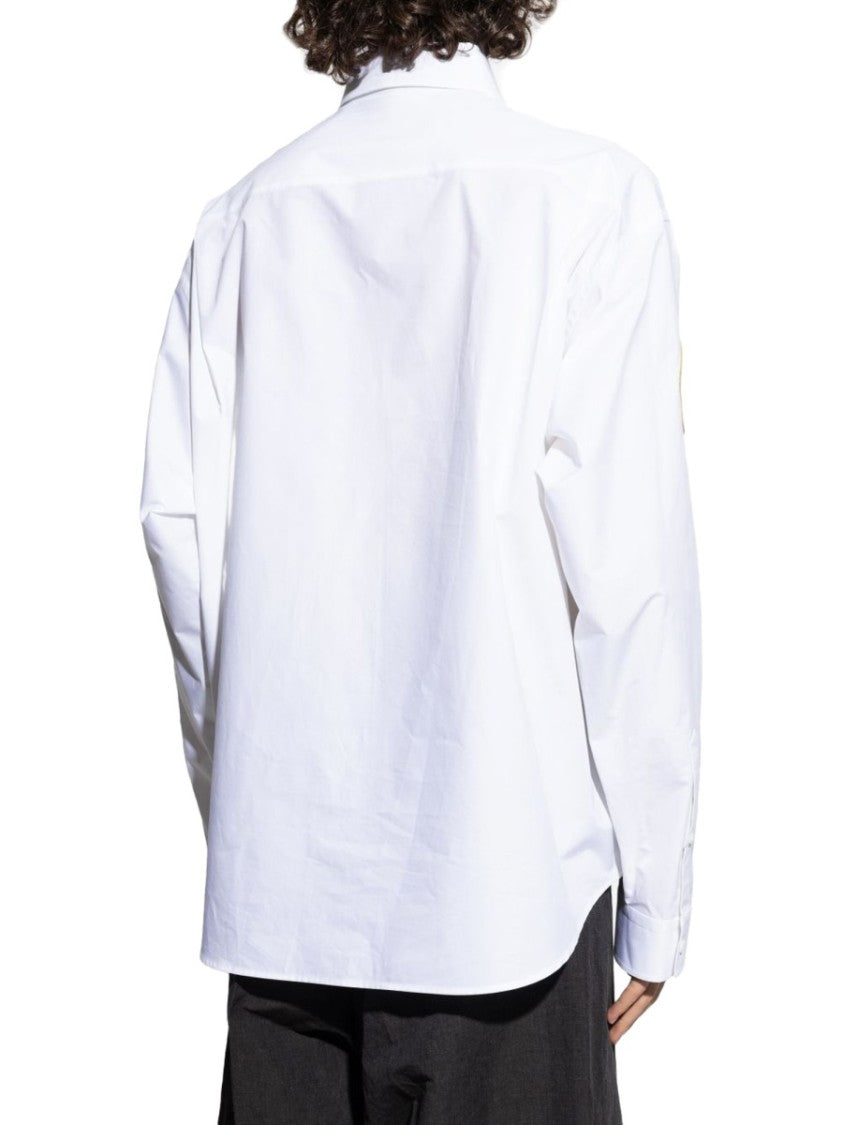 Balenciaga Long-Sleeve Logo Cotton Shirt