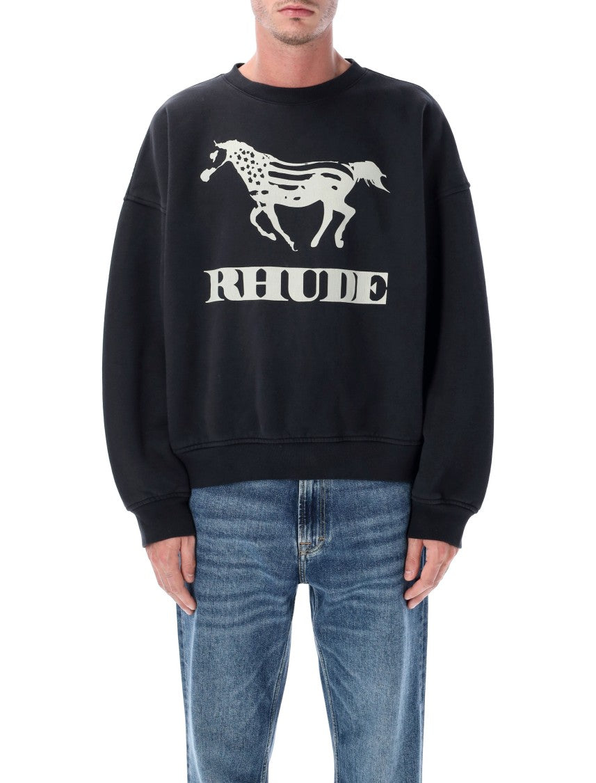 Rhude Dinero Cotton Crewneck Sweatshirt