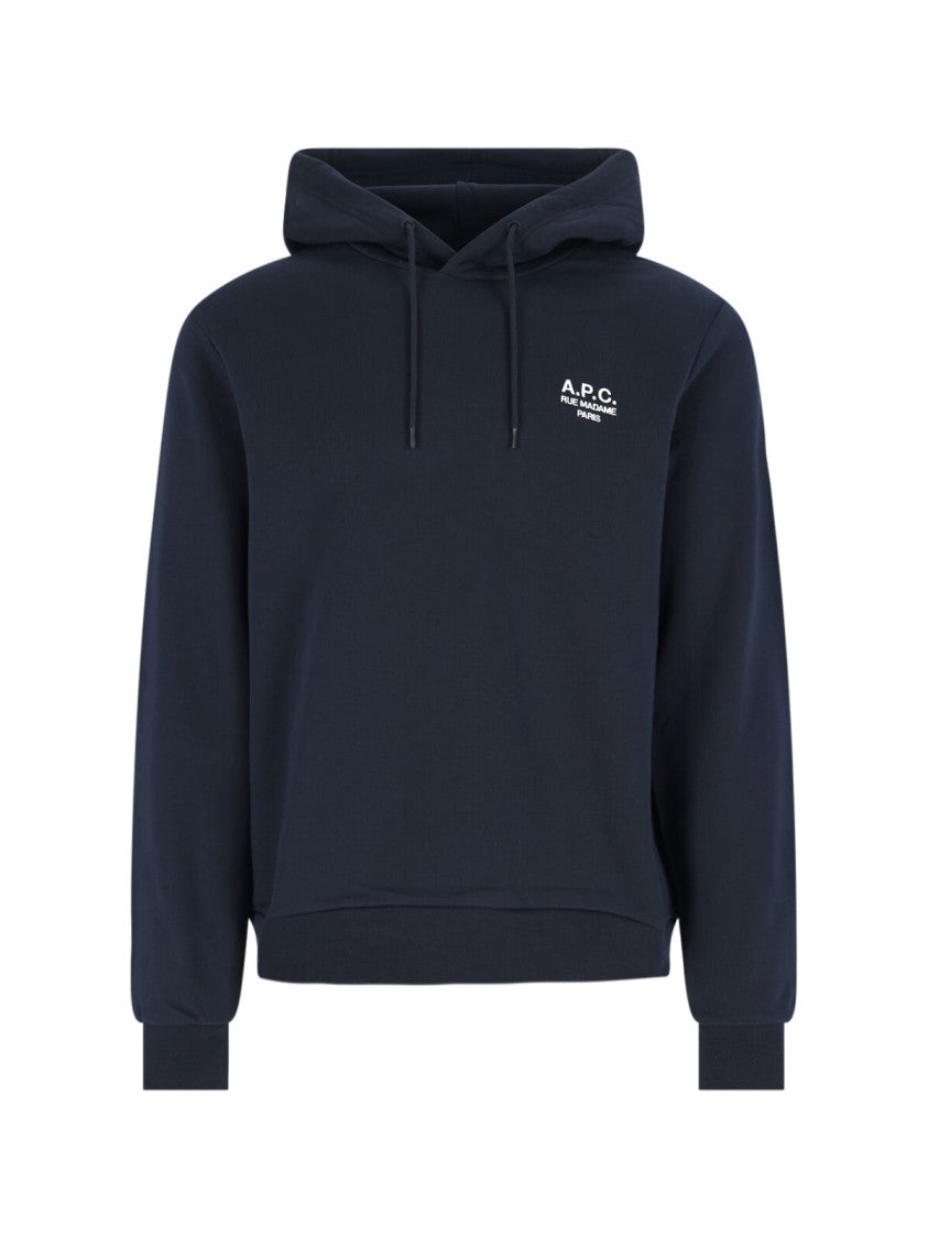A.P.C. Logo Hoodie – Navy