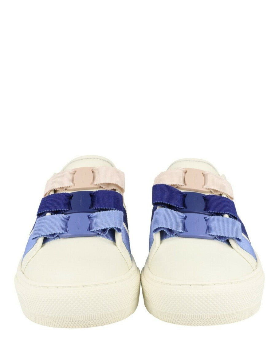 Ferragamo Nataly Calfskin Leather Low-Top Sneakers