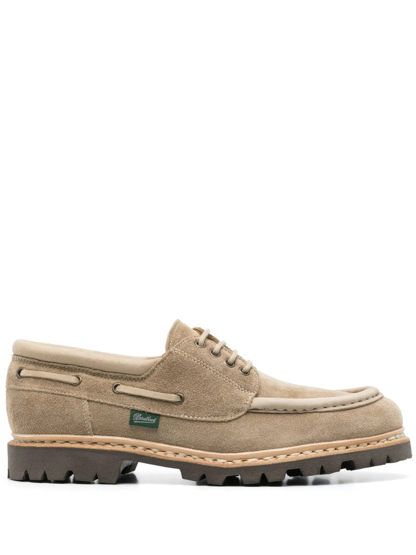 Paraboot Chimey Suede Moccasin With Almond-Shaped Toe
