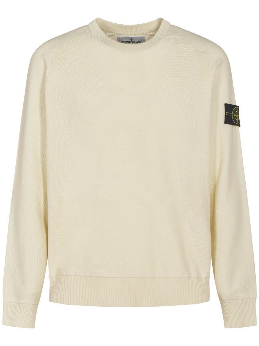 Stone Island Textured Knit Sweater With Crew Neckline