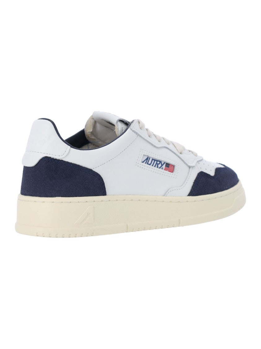 Autry Low-Top Sneakers With Navy Suede Accents