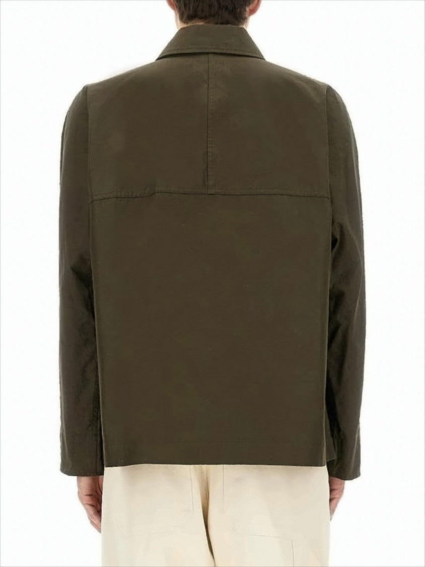 Margaret Howell Cropped Boxy Jacket With Pointed Collar