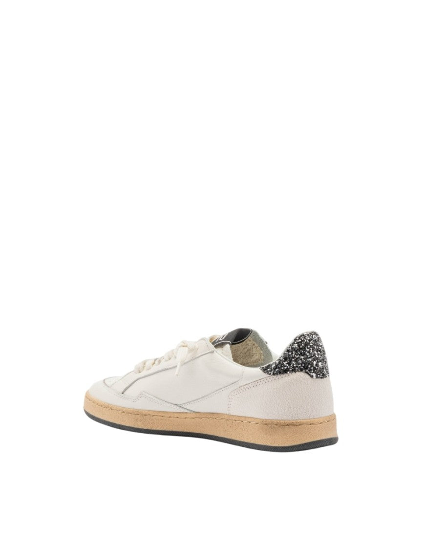 4B12 Low-Top Off-White Sneakers With Glitter Accents