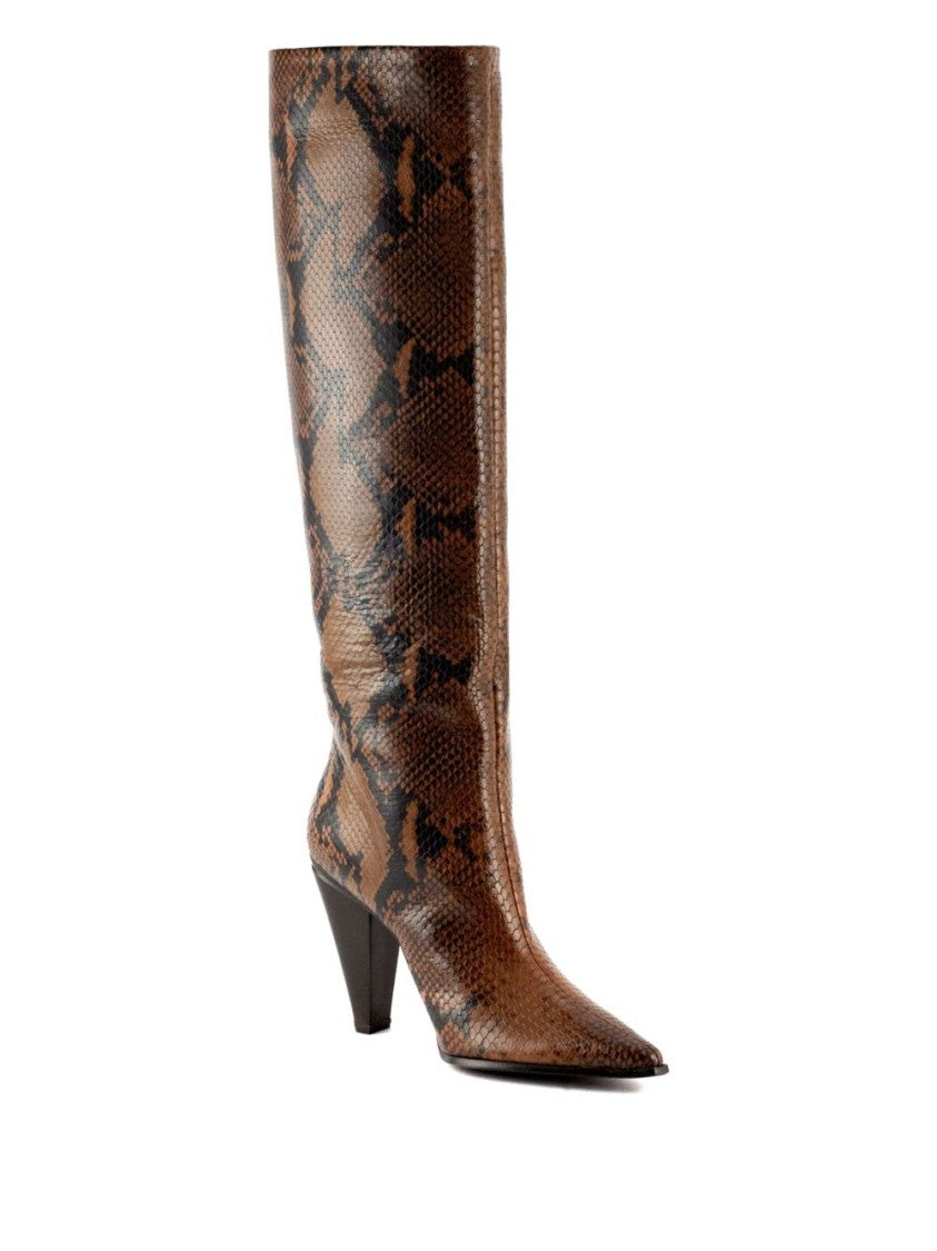 Roberto Festa Textured Snakeskin Tall Boots