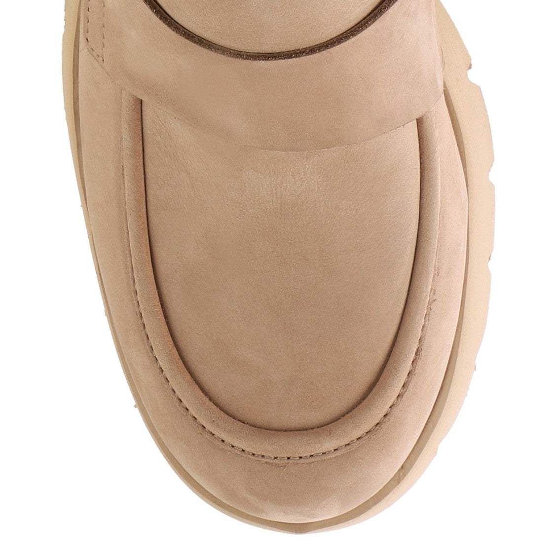 Högl Beige Finn Casual Penny Strap Nubuck Loafers