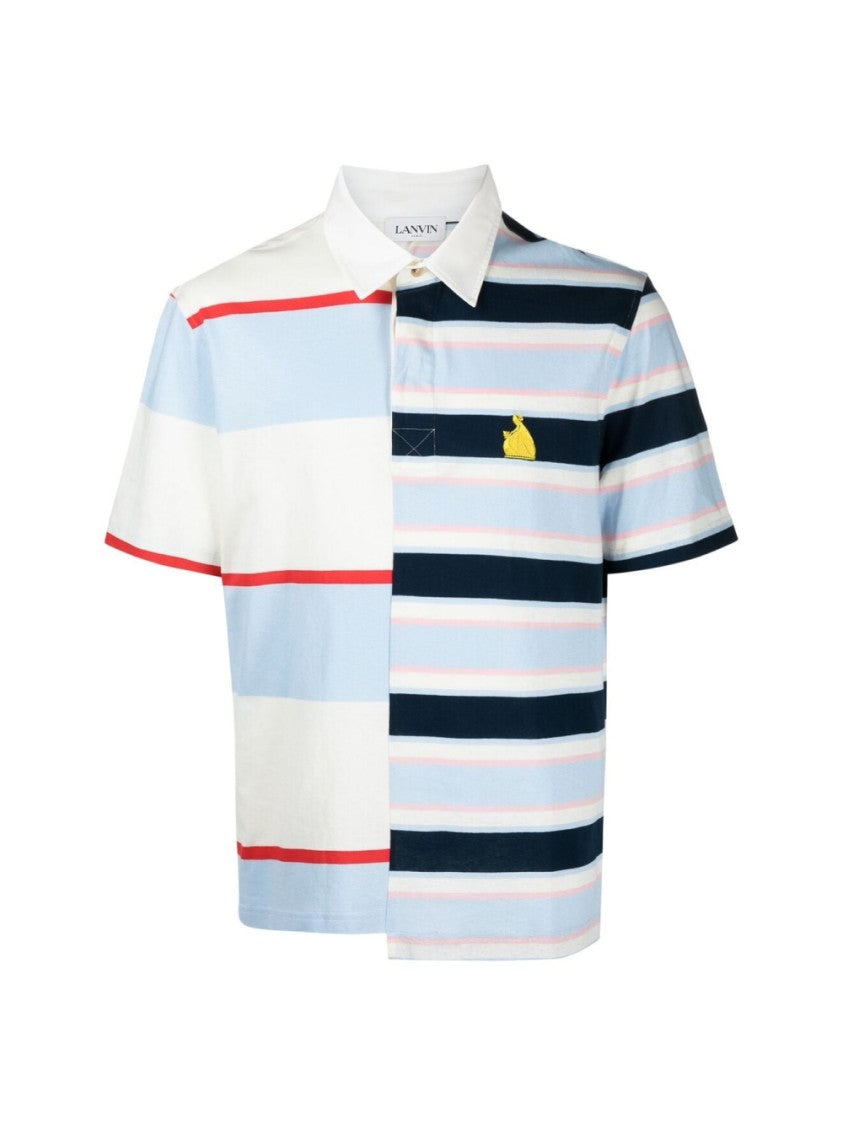 Lanvin Rugby Patchwork Logo Polo Shirt
