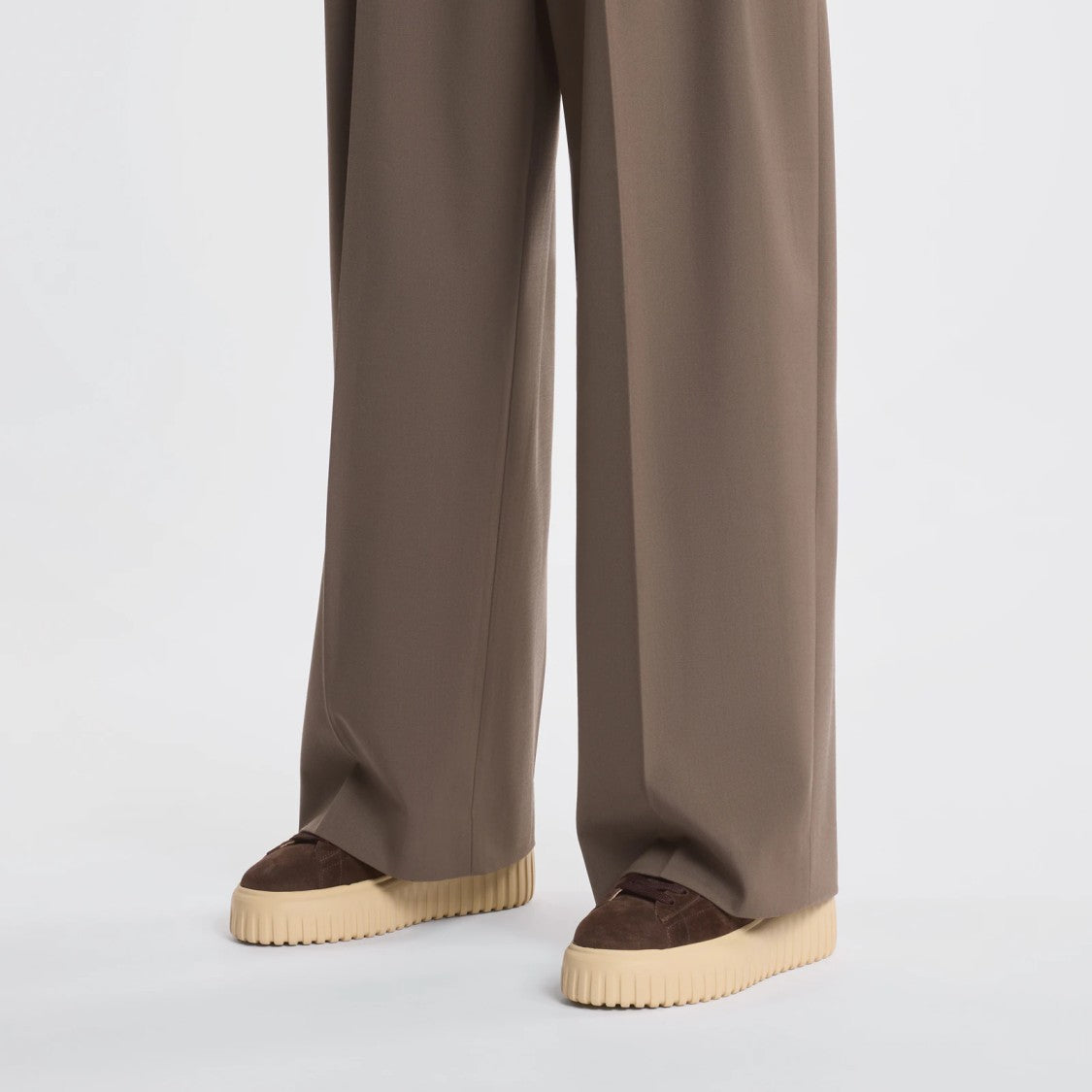 Hogan H-Stripes H Hogan Sneakers In Brown Calfskin