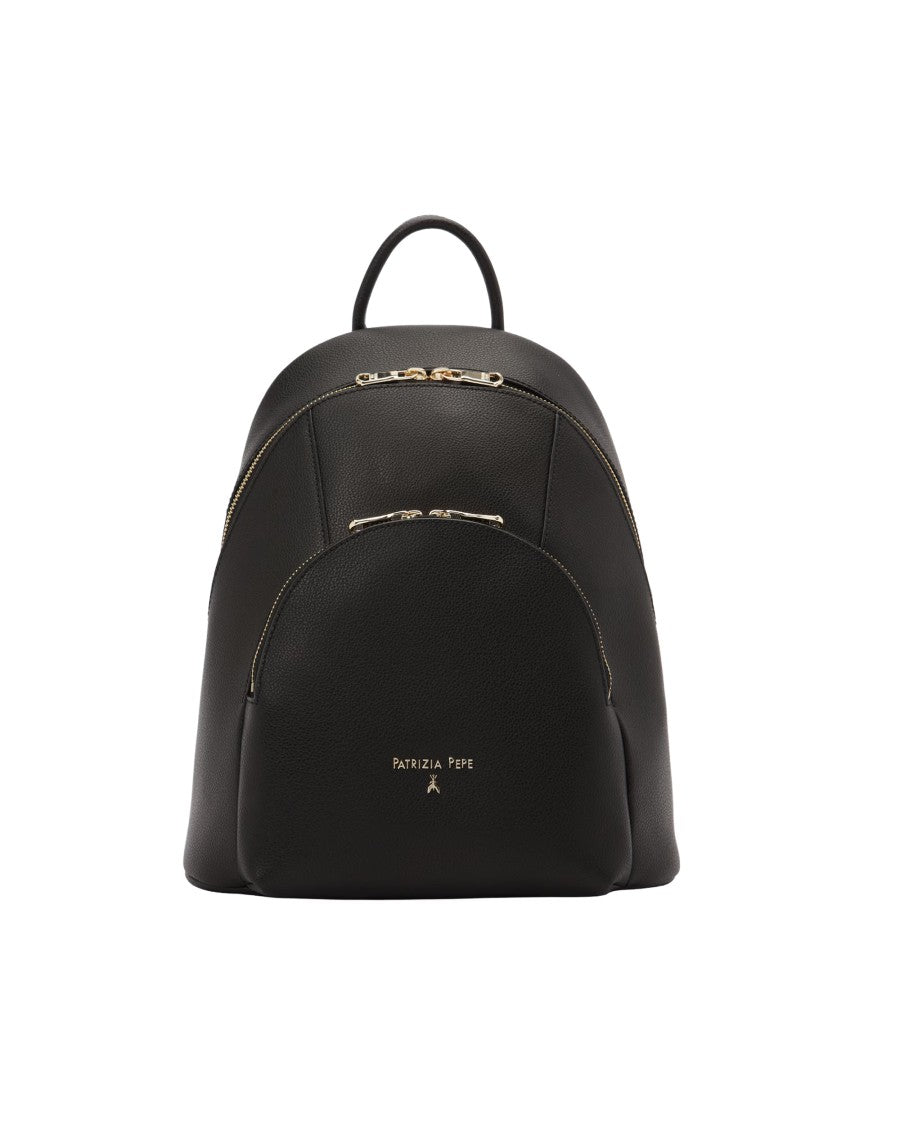 Patrizia Pepe Black Leather Backpack