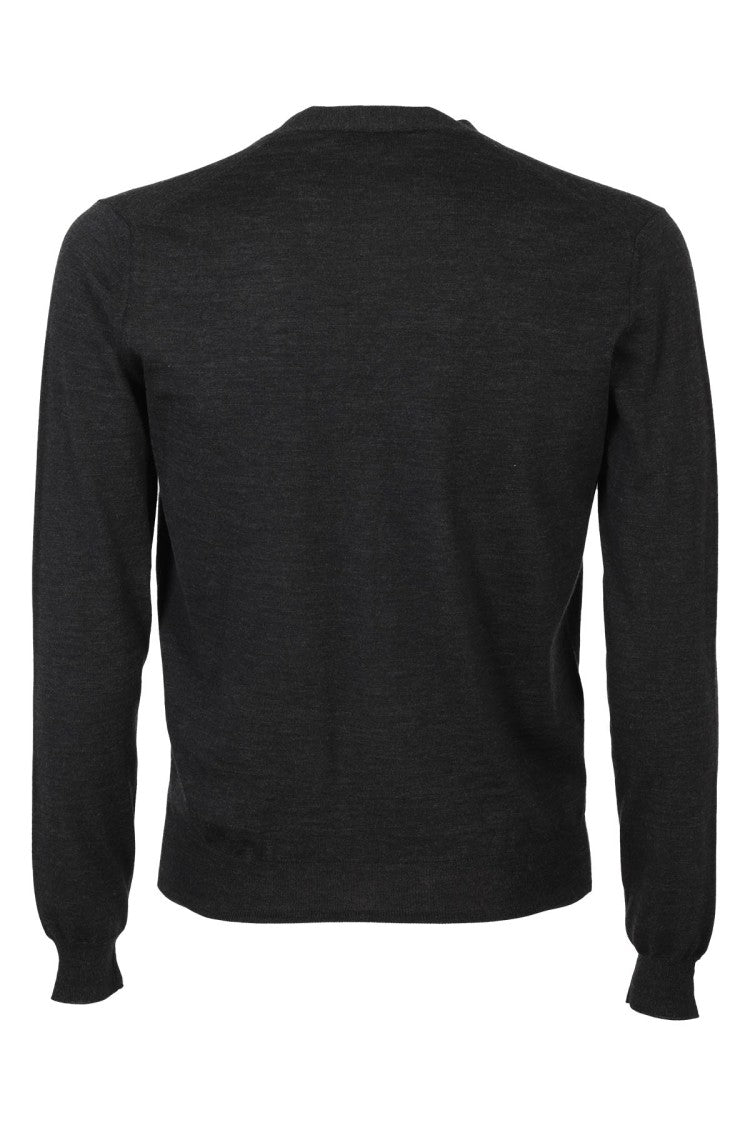 Filippo De Laurentiis Deep V-Neck Merino Wool Cardigan