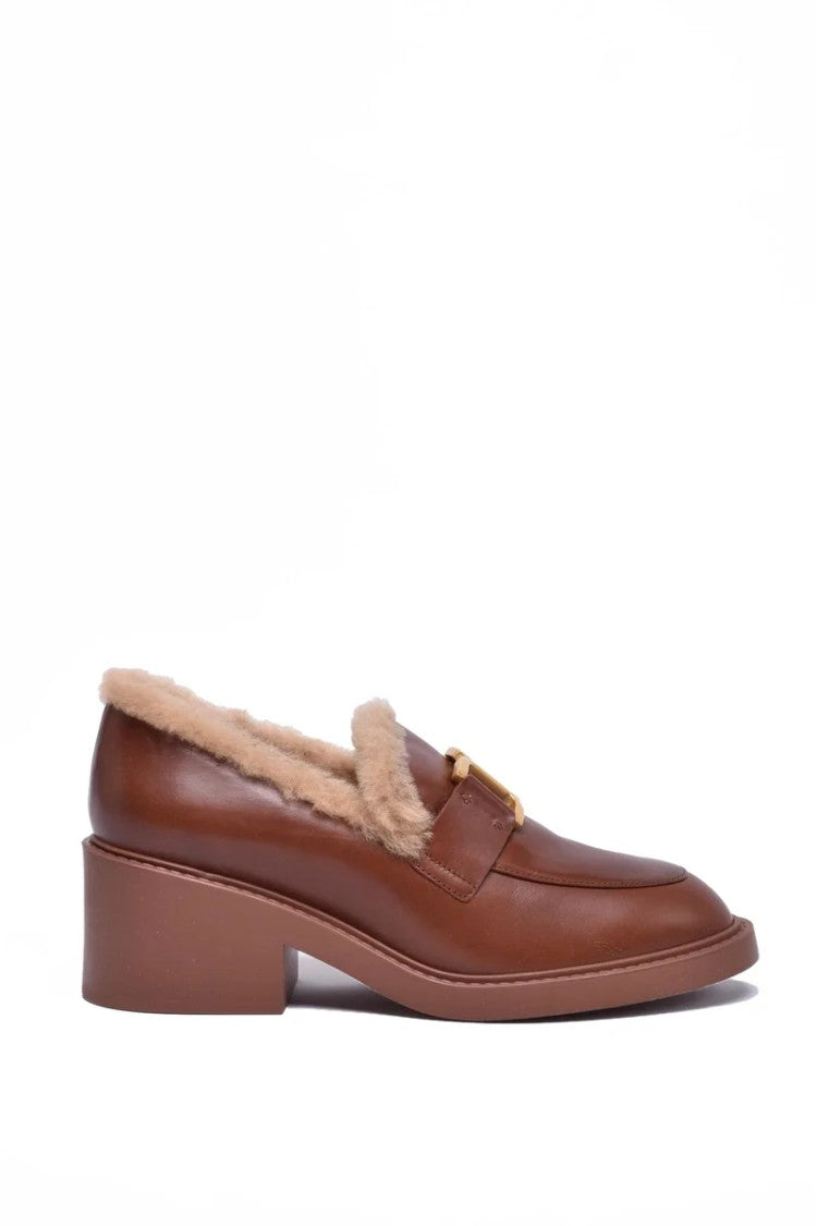 Chloé Pump With Fur Lining - Brown