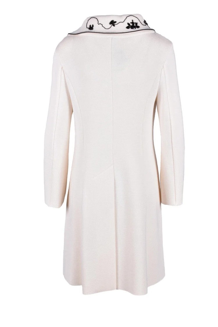 Charlott White/Black Wool Coat's