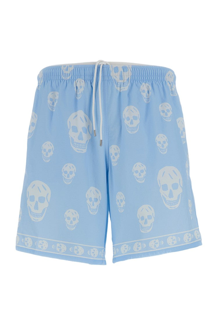 Alexander Mcqueen Technical Fabric Swim Shorts With Iconic Skull Motif