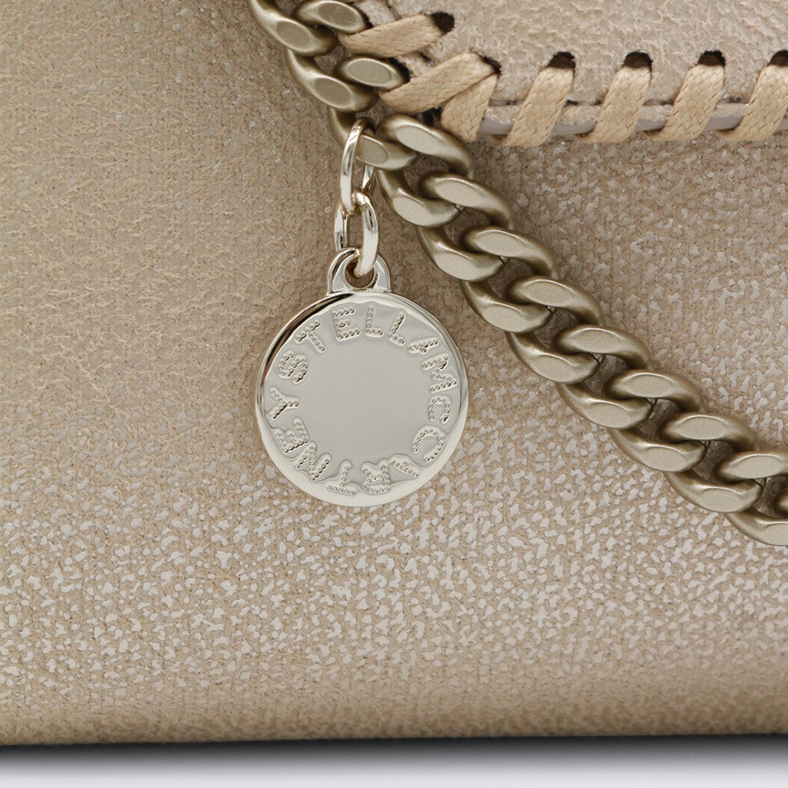 Stella Mccartney Gold Faux Leather Falabella Mini Crossbody Bag