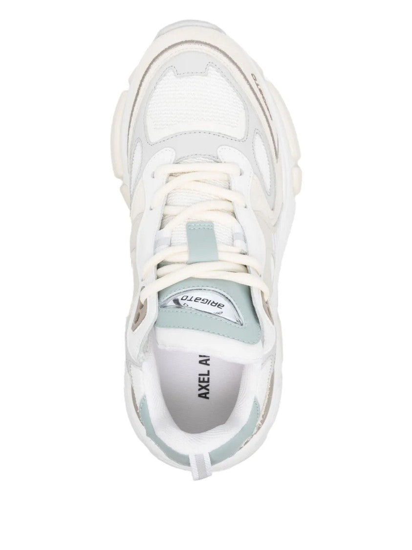 Axel Arigato Beige Sphere Runner Mesh Panel Leather Sneakers