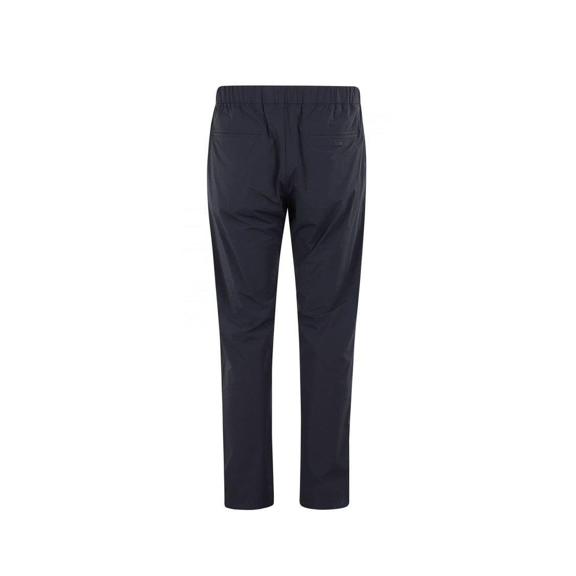 Herno Blue Wool Pants With Drawstring Waist
