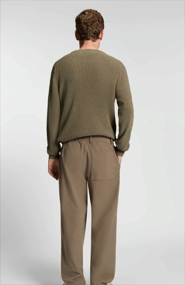 Boss Crewneck Sweater With Textured Corduroy Effect