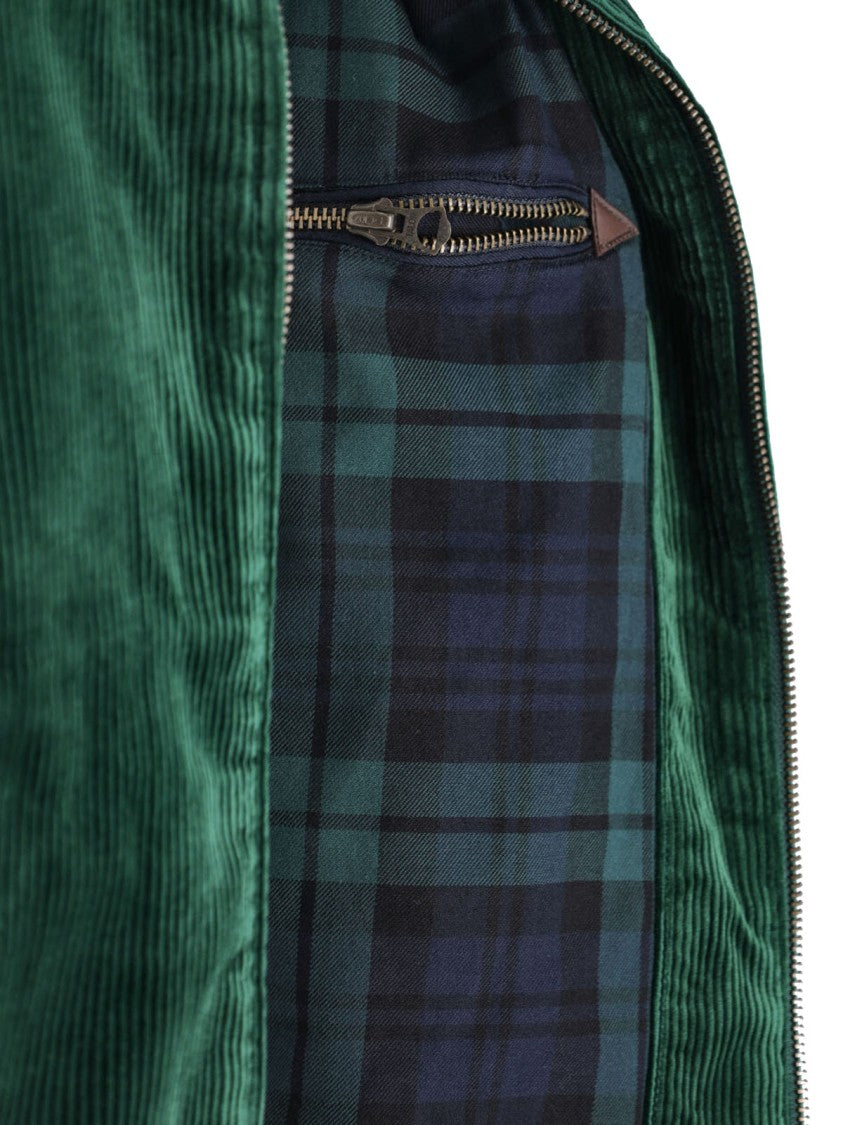 Polo Ralph Lauren Green Wynton Corduroy Cotton Zip Jacket