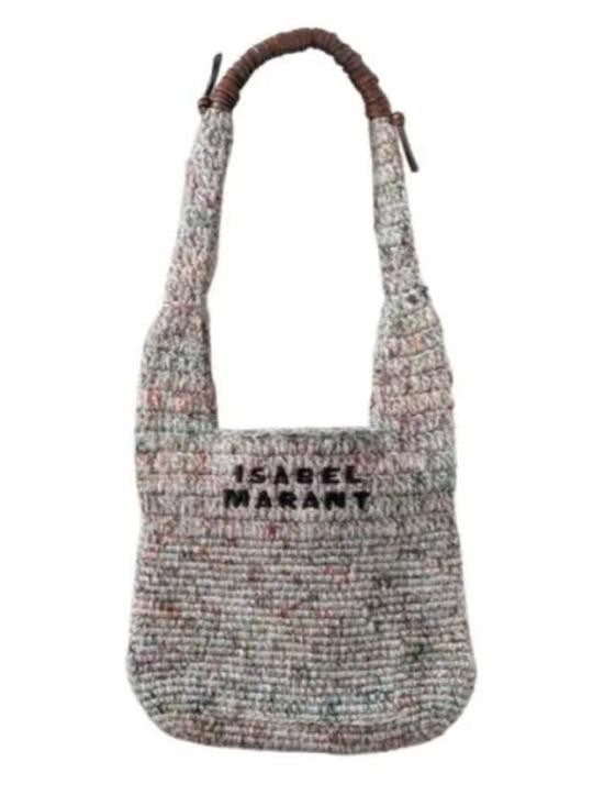 Isabel Marant Textured Shoulder Bag With Embroidered Logo