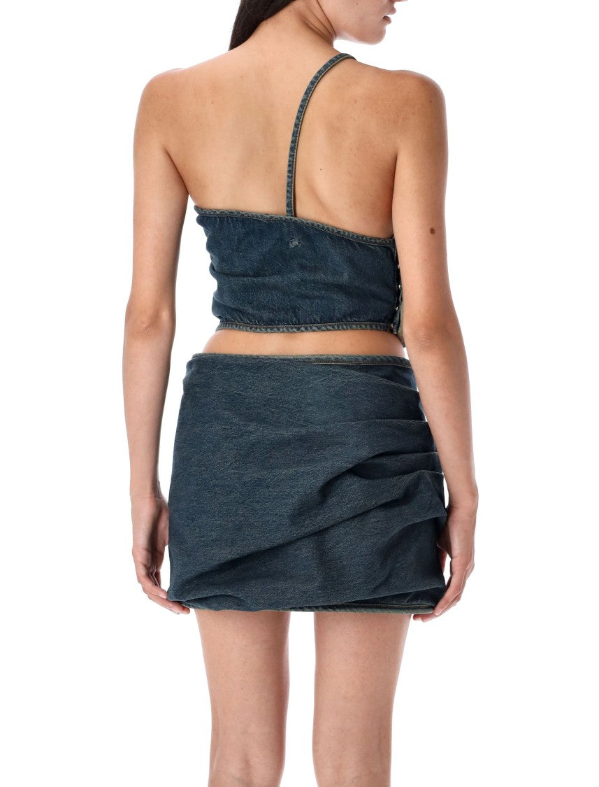 Magda Butrym Floral Detail One-Shoulder Top