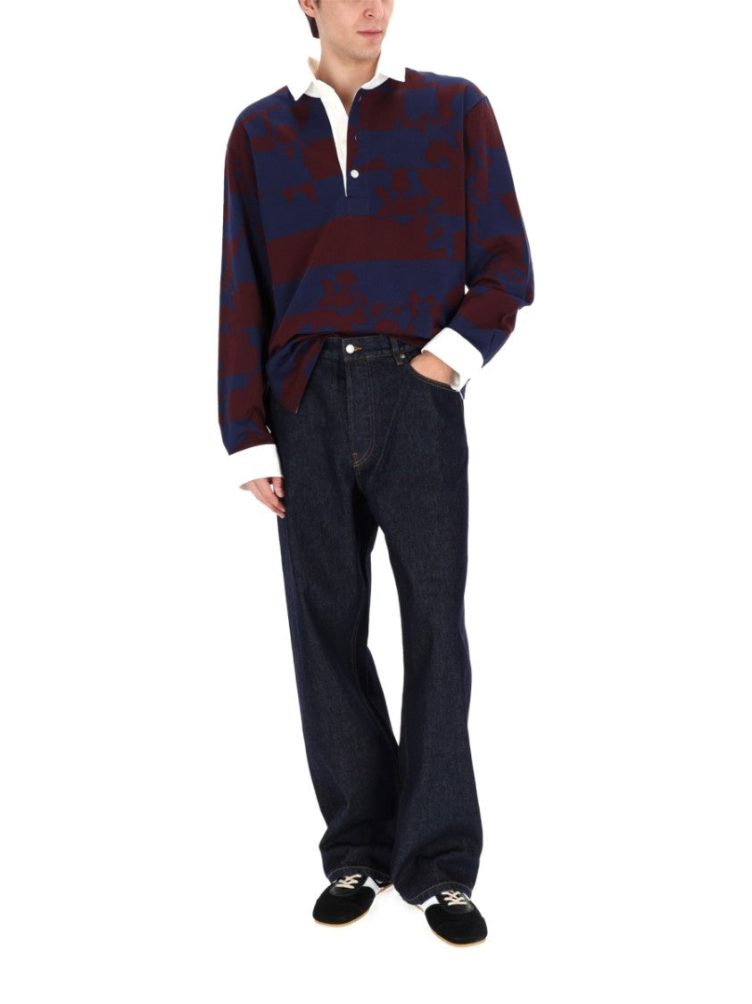 Dries Van Noten Pine Loose Wide-Leg Indigo Jeans