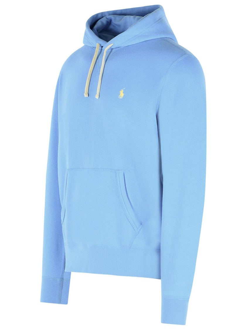 Polo Ralph Lauren Light Blue Cotton Blend Sweatshirt
