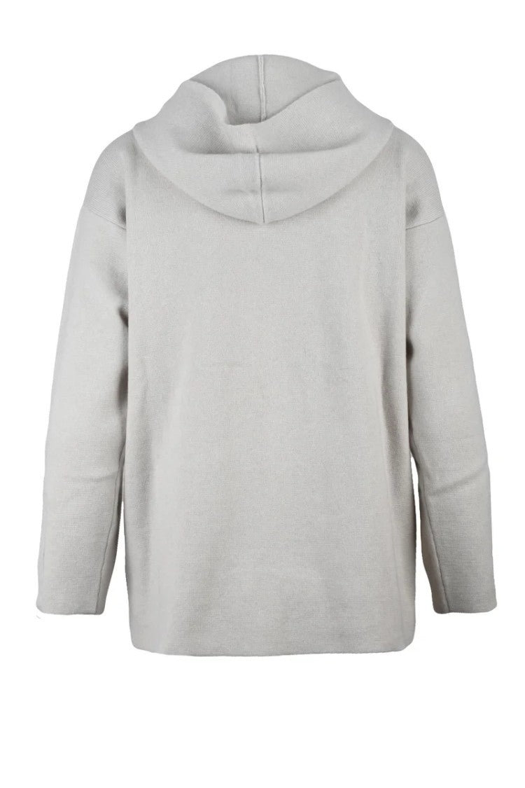 Panicale Wool Silk Cashmere Zip Cardigan - Beige