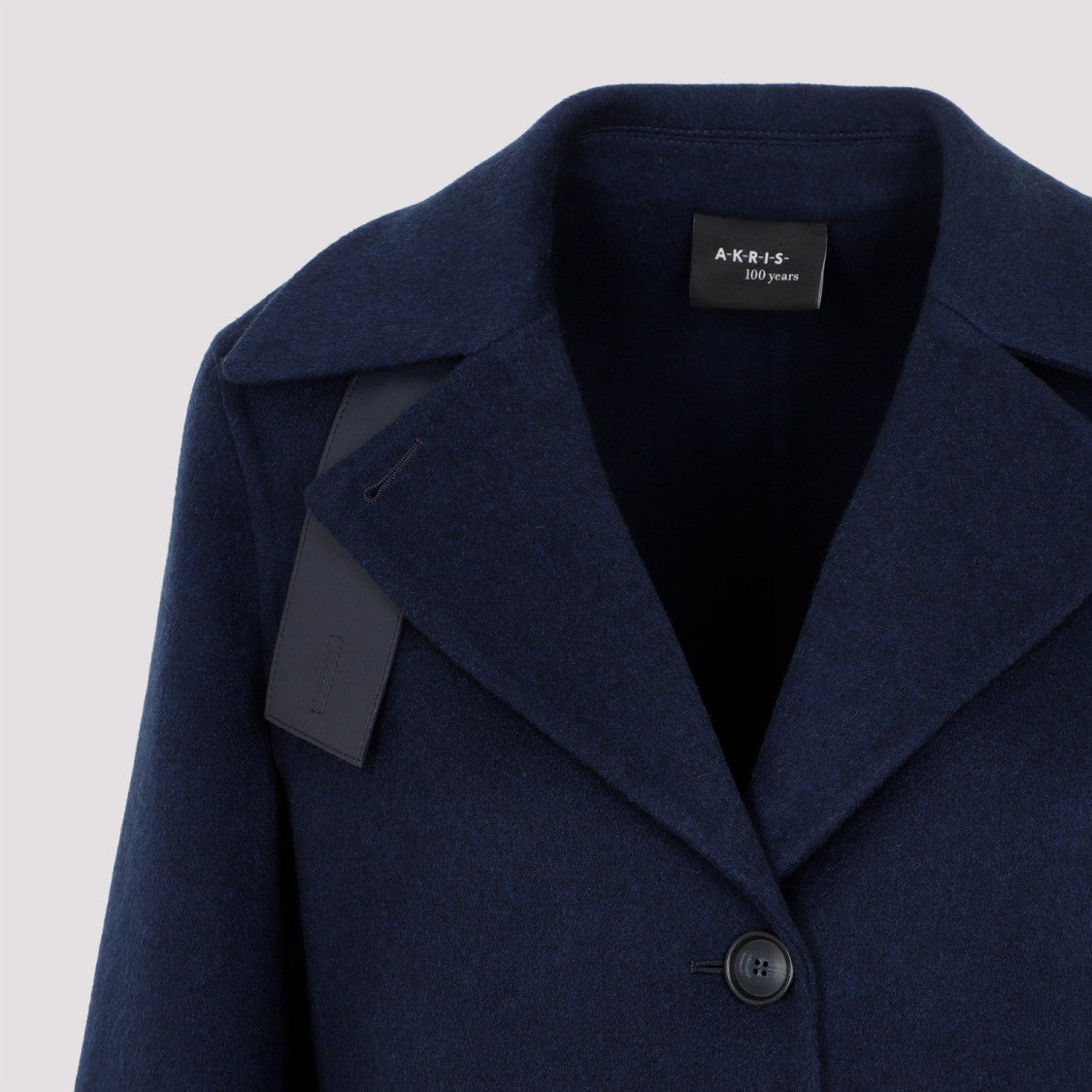 Akris Denim Blue Faby Cashmere Coat