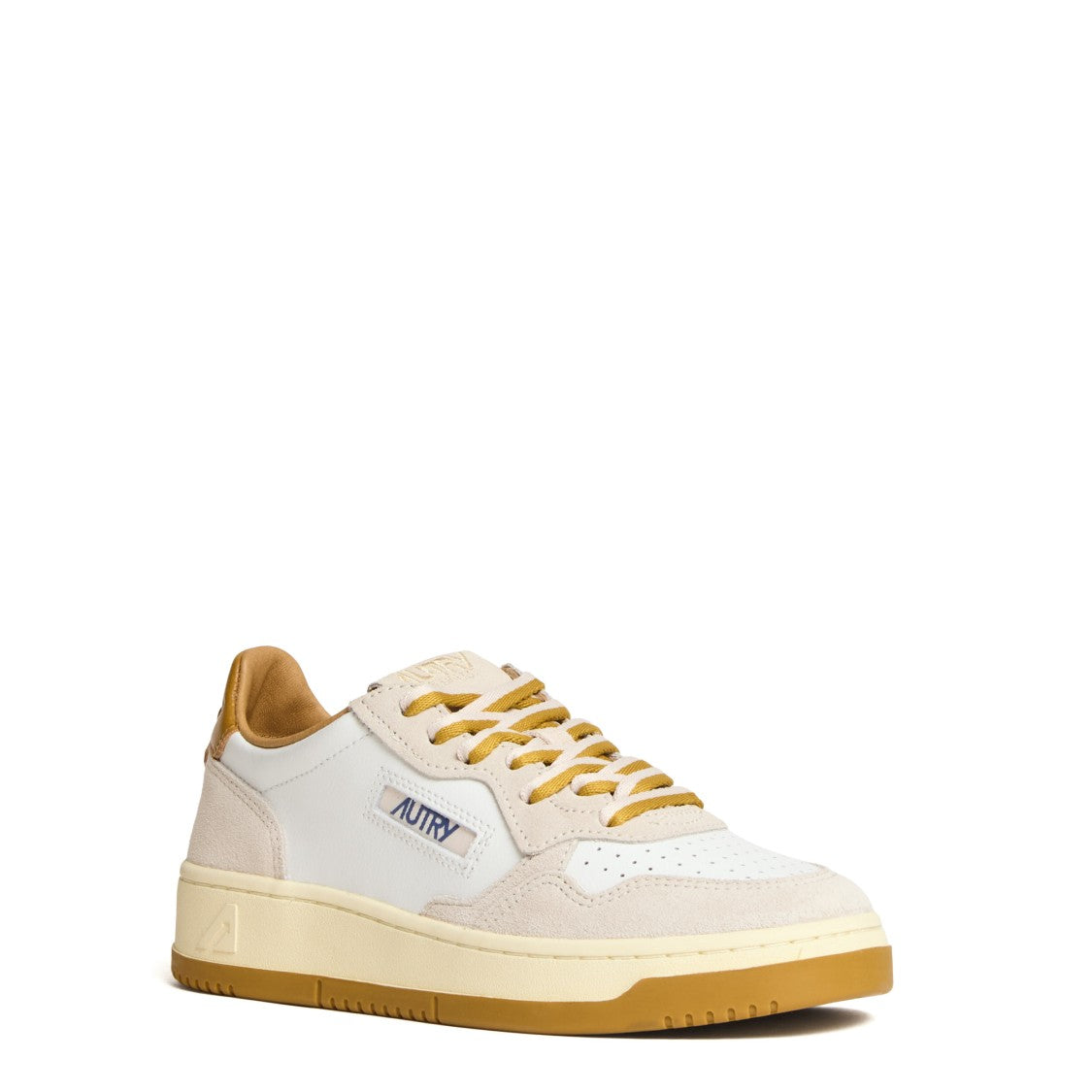Autry White Sand Leather Medalist Low Sneakers