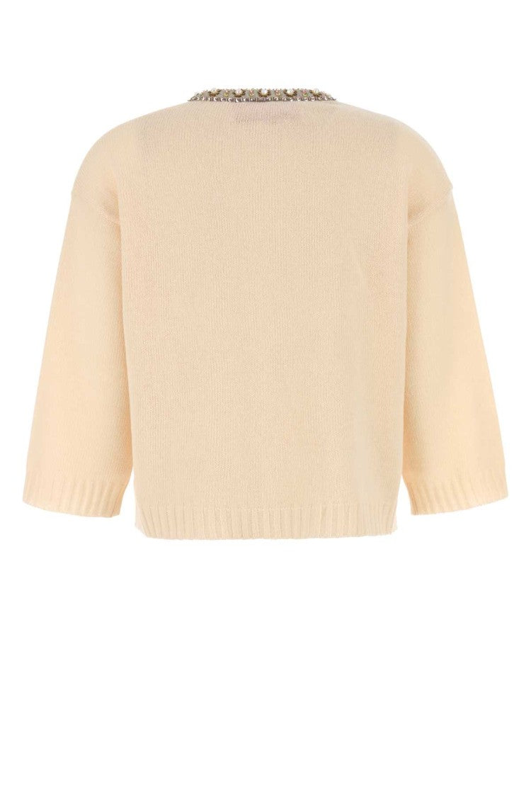 Valentino Garavani Cream Wool Sweater
