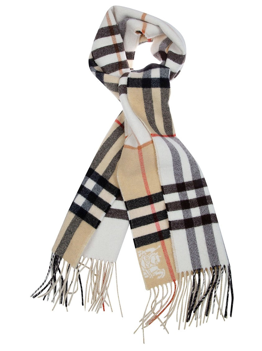 Burberry Double-Faced Cashmere Scarf With Fringed Edges