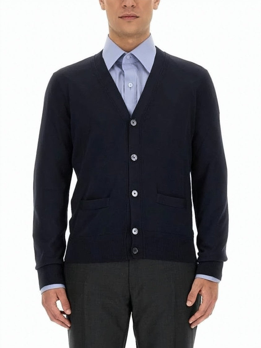 Tom Ford Deep V-Neck Wool Cardigan With Tailored Fit
