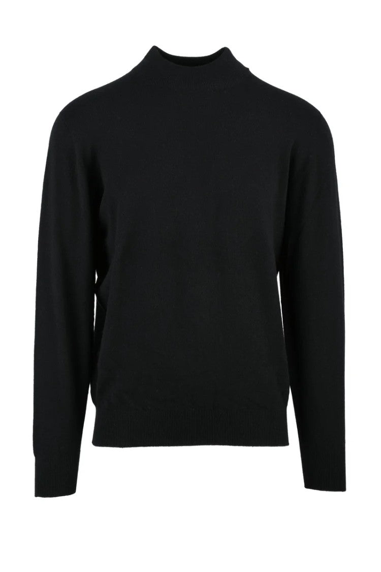 Hawico Fitted Black Cashmere Turtleneck Sweater