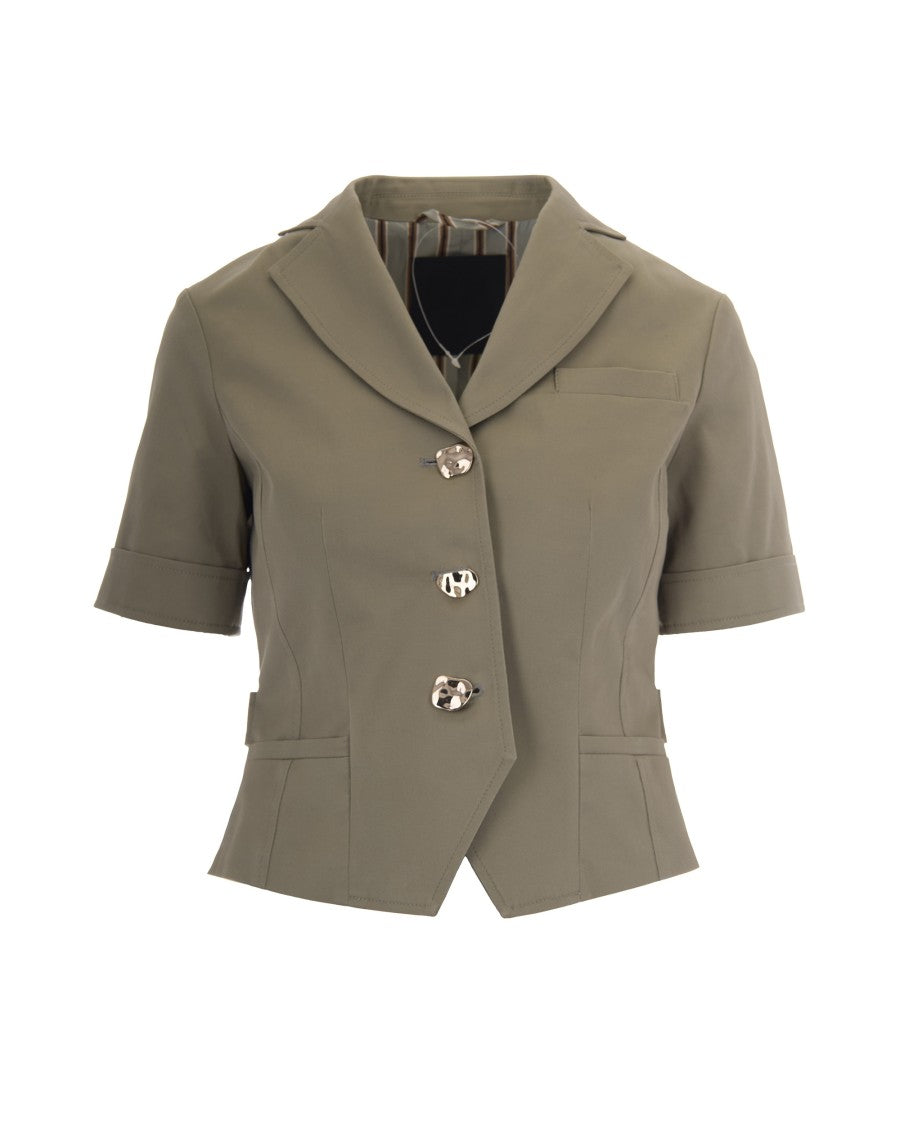 Liu Jo Green Peppermint Cropped Blazer