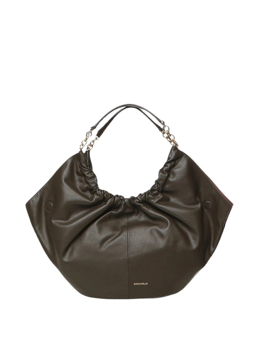 Coccinelle Smash Medium Gathered Leather Medium Handbag