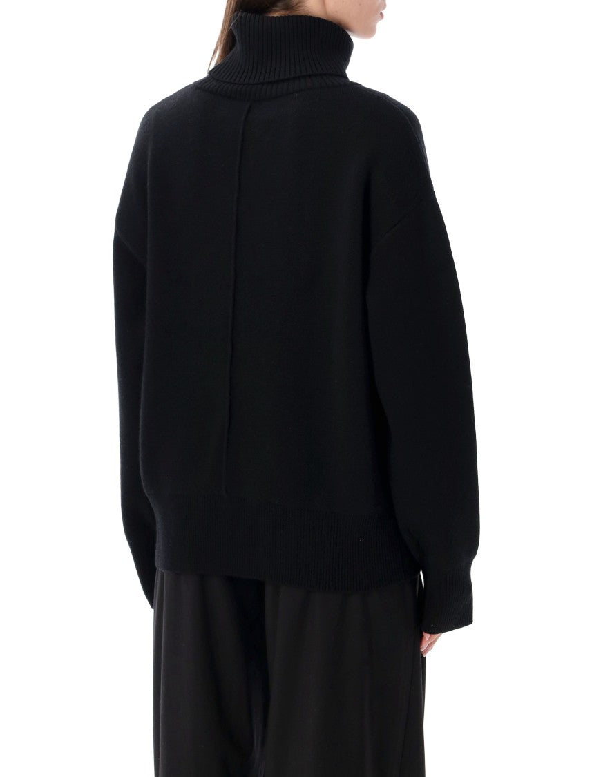 Rhea Ribbed Relaxed-Fit High-Neck Turtleneck Sweater