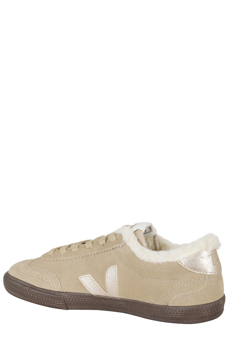 Veja Sand Volley W Metallic Accent Suede Low-Top Sneakers