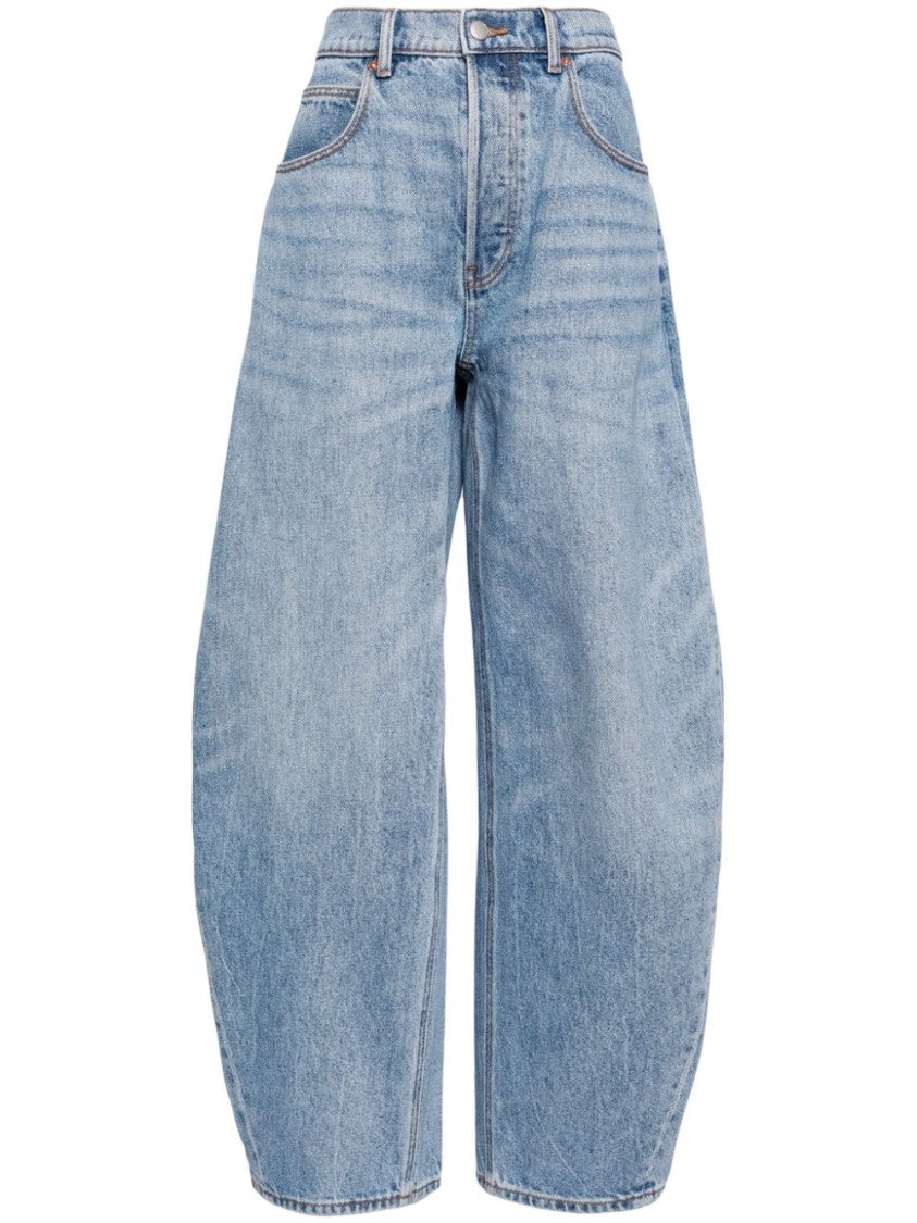 Alexander Wang Relaxed Wide-Leg Light Blue Denim Jeans